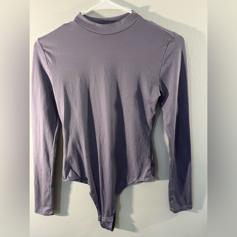 Elegant Lavender purple Long Sleeve Bodysuit